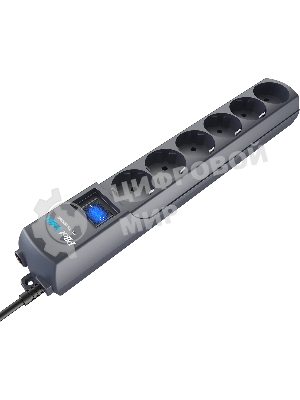 Сетевой фильтр Surge protector Pilot S Max (5 euros + 1GP), 15A/3.5kVA, automatic, 1.8 m, graphite