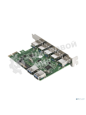 Контроллер ExeGate EXE-317 PCI-E 2.0, 5*USB 3.0 ext + 2*USB 3.0 int, разъем доп.питания (OEM)