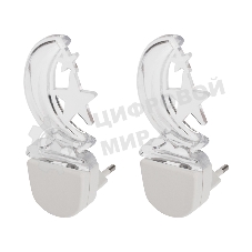 Комплект Rexant (2шт./уп.) Ночник светодиодный ЛУННАЯ НОЧЬ BLUE (питание от сети AC 230 В/50 Гц)