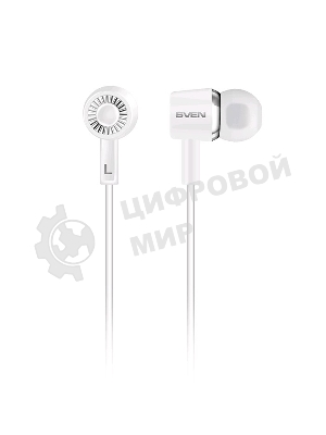 Проводные наушники Sven E-110 белый, внутриканальные, Jack 3.5 мм