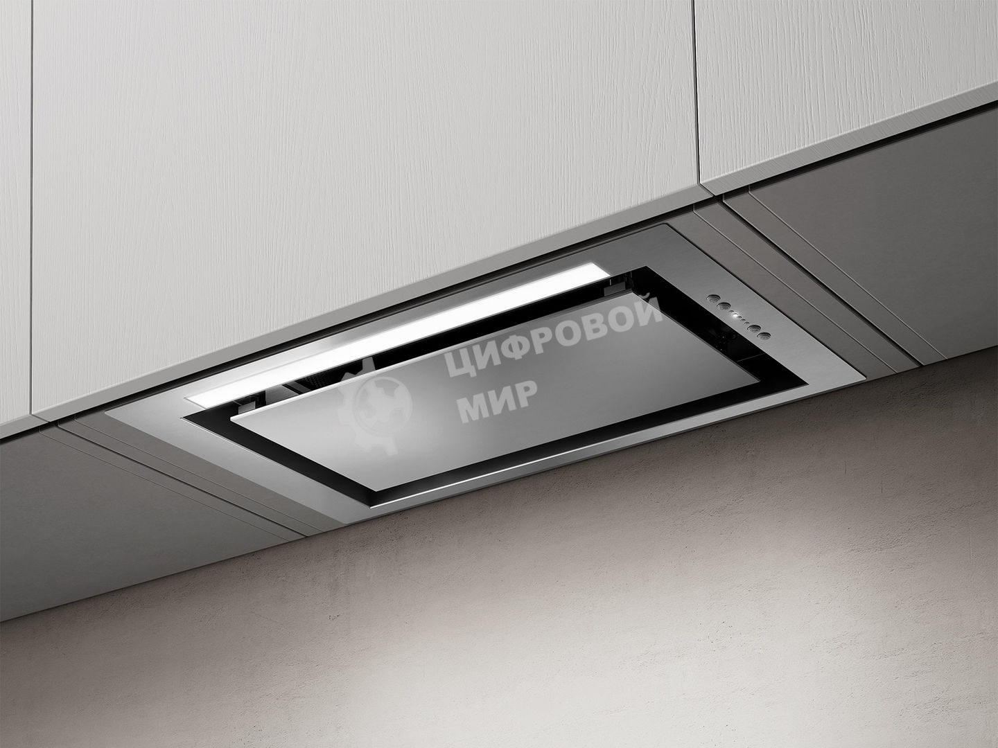 Вытяжка ELICA HIDDEN 2.0 IX/A/60-PRF0092333A / Встраиваемая, 60 см,электронное управление, 1300 куб. м. , нержавеющая сталь