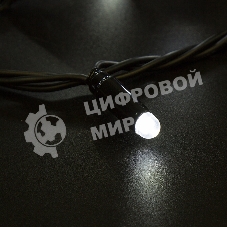 Гирлянда Neon-night Нить 10м, постоянное свечение, черный ПВХ, 230В, белый