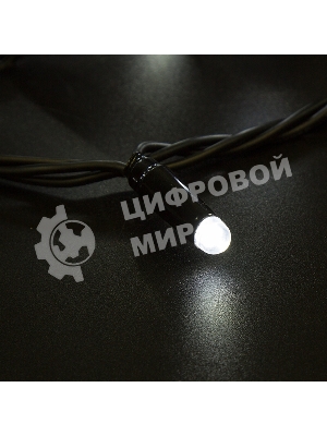 Гирлянда Neon-night Нить 10м, постоянное свечение, черный ПВХ, 230В, белый