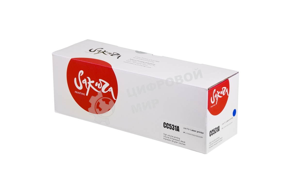 Картридж лазерный Sakura CC531A для HP Color LaserJet CM2320fxiMFP/CM2320nMFP/CM2320nfMFP/CP2025/CP2025n/CP2025dn/CP2025x, голубой, 2800 к.