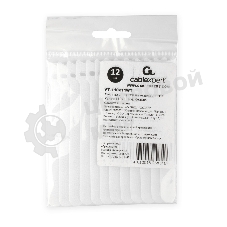 Хомуты-липучки на основе ленты Velcro VT-110x11WT 110 x 11 мм, белые (12 шт.)