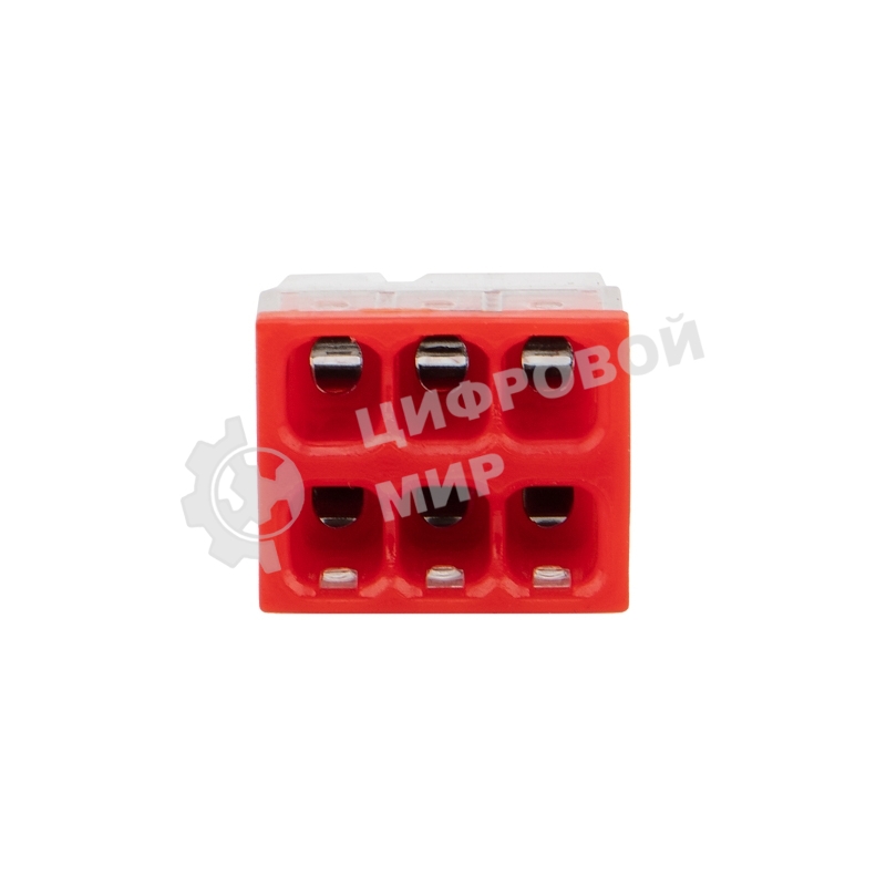 Экспресс-клемма Rexant СМК 2273-206, 6-проводная 0.5-2.5 мм², прозрачная (100 шт./уп.)