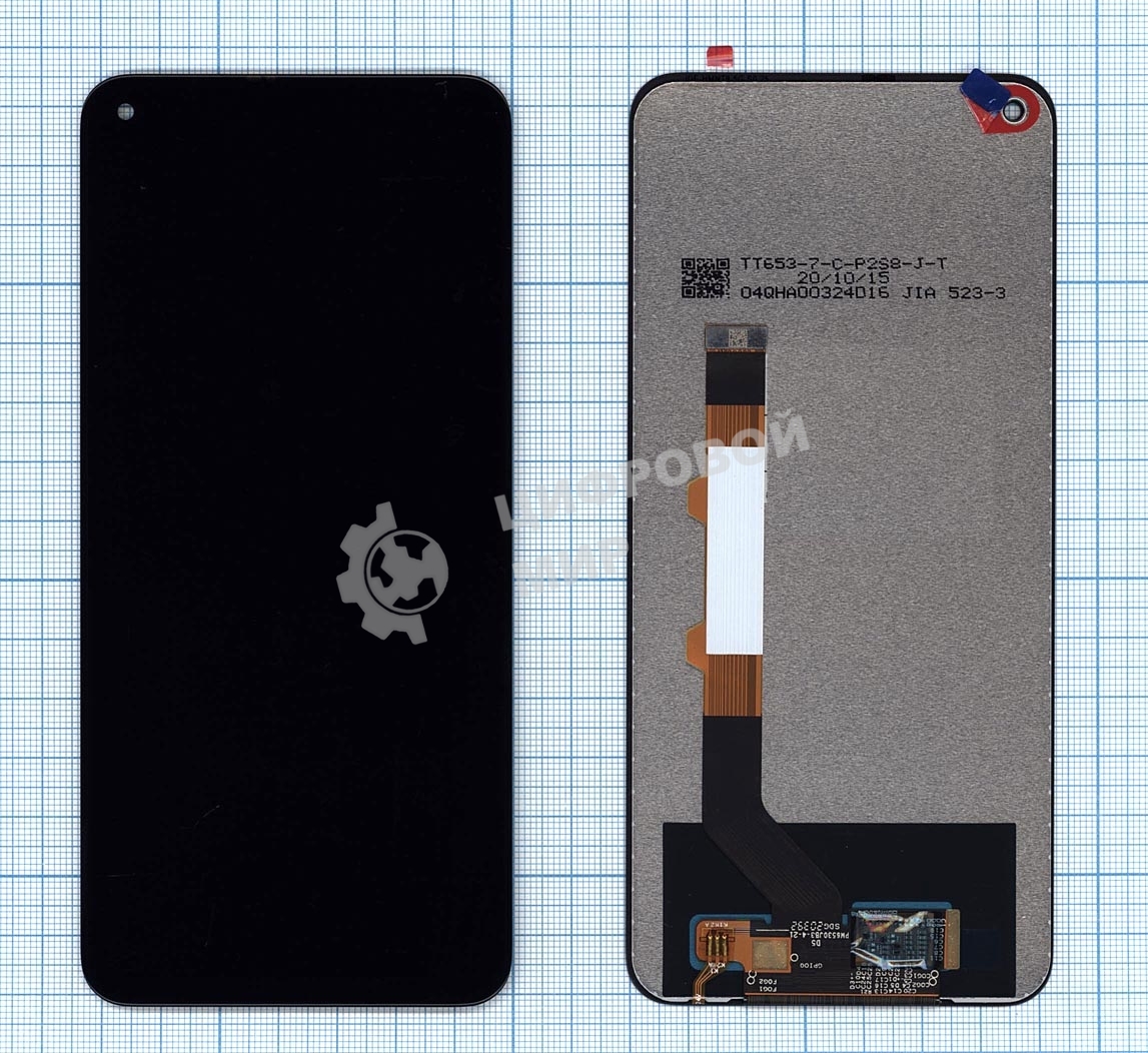 Дисплей для Xiaomi Redmi Note 9T в сборе с тачскрином черный