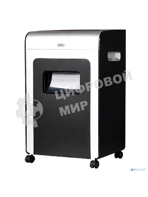 Шредер Deli E9917-EU черный/белый с автоподачей (секр.P-4)/фрагменты/16лист./31лтр./скрепки/скобы/пл.карты/CD