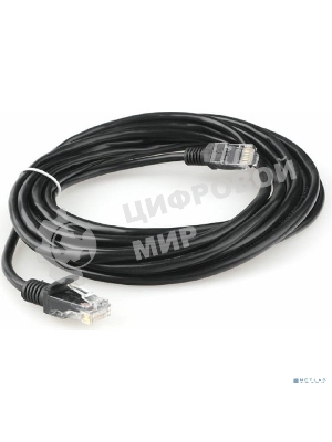 Патч-корд CCA lightl UTP Гарнизон PC-UTP-5e-5-BK cat.5e, 5м, литой, многожильный черный