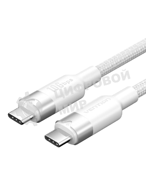 Кабель Vention USB 3.2 Gen2 CM/CM - 1м. белый 5А PD100W, шт.