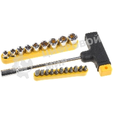 Набор STAYER 2540-H20  с Т-образной ручкой с насадками. 21 предмет