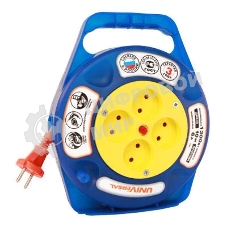 Удлинитель 4х10 м без заземл. 6А IP20 У6-015 термо ПВС 2х0.75 в закрытом корпусе защ. шторки UNIVersal 9633900