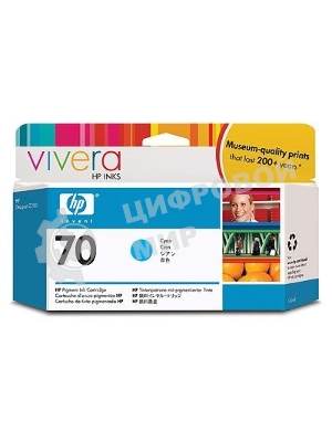 Картридж струйный HP №70 C9452A голубой для HP DJ Z2100/Z3100 (130мл)