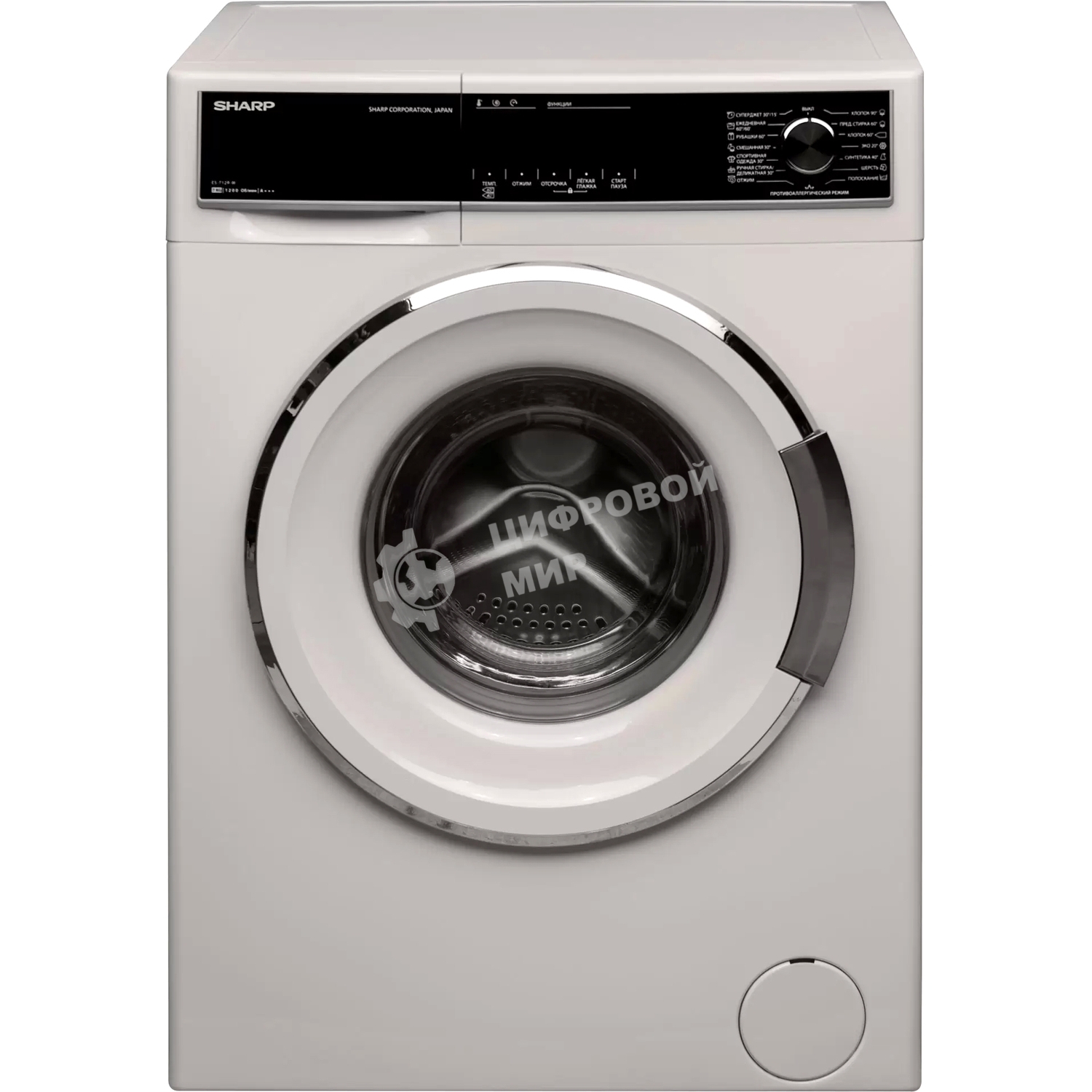 Стиральная машина Sharp ES712RW белый, загрузка фронтальная 7 кг, 1200 об/мин, класс: A+++