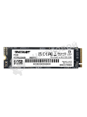 Накопитель SSD Patriot P320, 1Tb, PCIe 3.0 x4, M.2 2280, NVMe, R/W 3000/2200