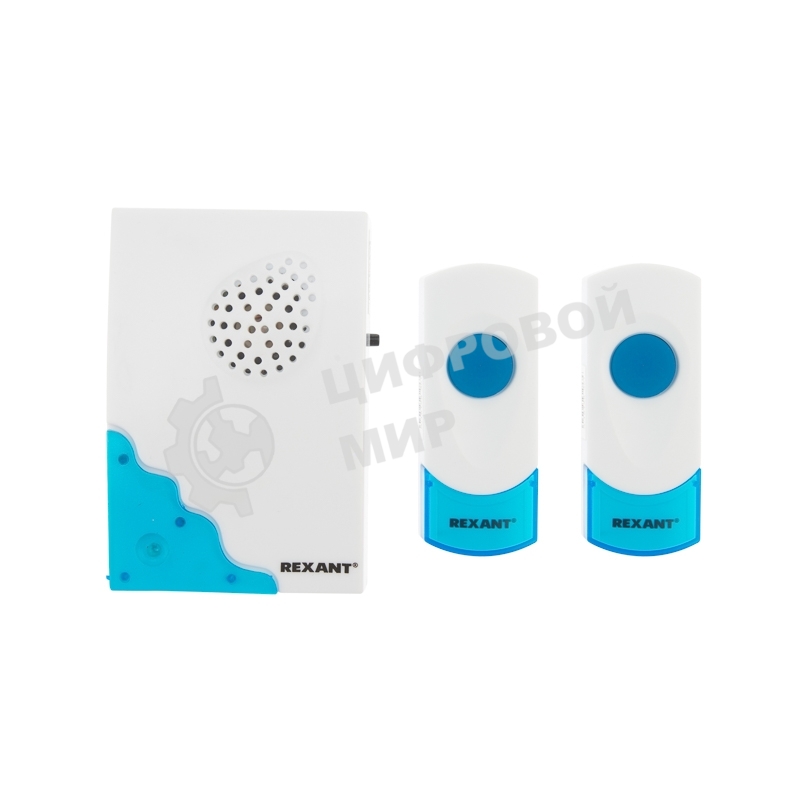 Звонок дверной беспроводной с двумя кнопками вызова IP 44 Rexant RX-4