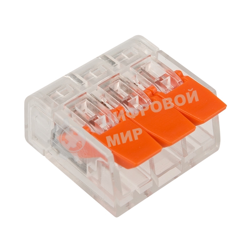 Универсальная компактная клемма Rexant 3-проводная до 4,0 мм² (50 шт./уп.)