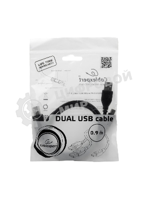 Кабель Gembird/Cablexpert USB 2.0 Pro, 2xAM/miniBM 5P, 0.9м, экран, черный