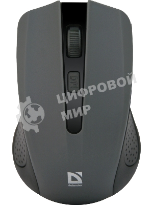 Мышь беспроводная Defender Accura MM-935 серый, 1600 dpi, радиоканал, USB, кнопки - 4