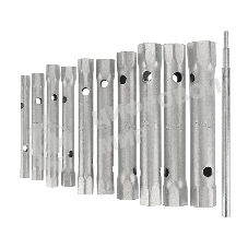 Набор ключей-трубок торцевых Rexant 6х22 мм, вороток, оцинкованные, 10 шт.