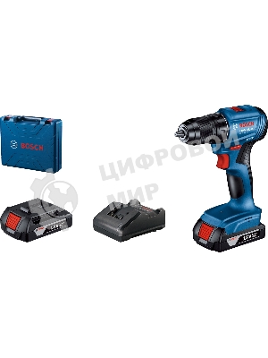 Дрель-шуруповерт Bosch GSR 185-LI, 18 В, 2 Ач, 50 Нм, бесщеточный