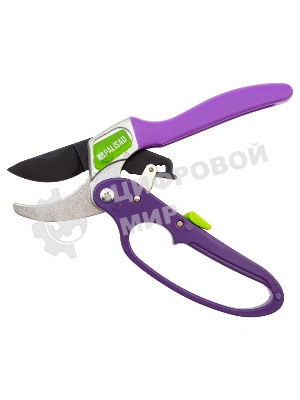 Секатор прямого реза Palisad 200 мм, храповой механизм, металлические обрезиненные рукоятки