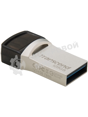 Флешка USB Transcend JetFlash 890S (TS128GJF890S), 128Gb, USB 3.1/Type-C, R/W 70/25, темно-серый