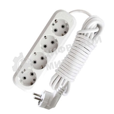 Удлинитель 4х3 м с заземл. 16А IP20 Е-304 АБС-пл. ПВС 3х1 UNIVersal 9631981