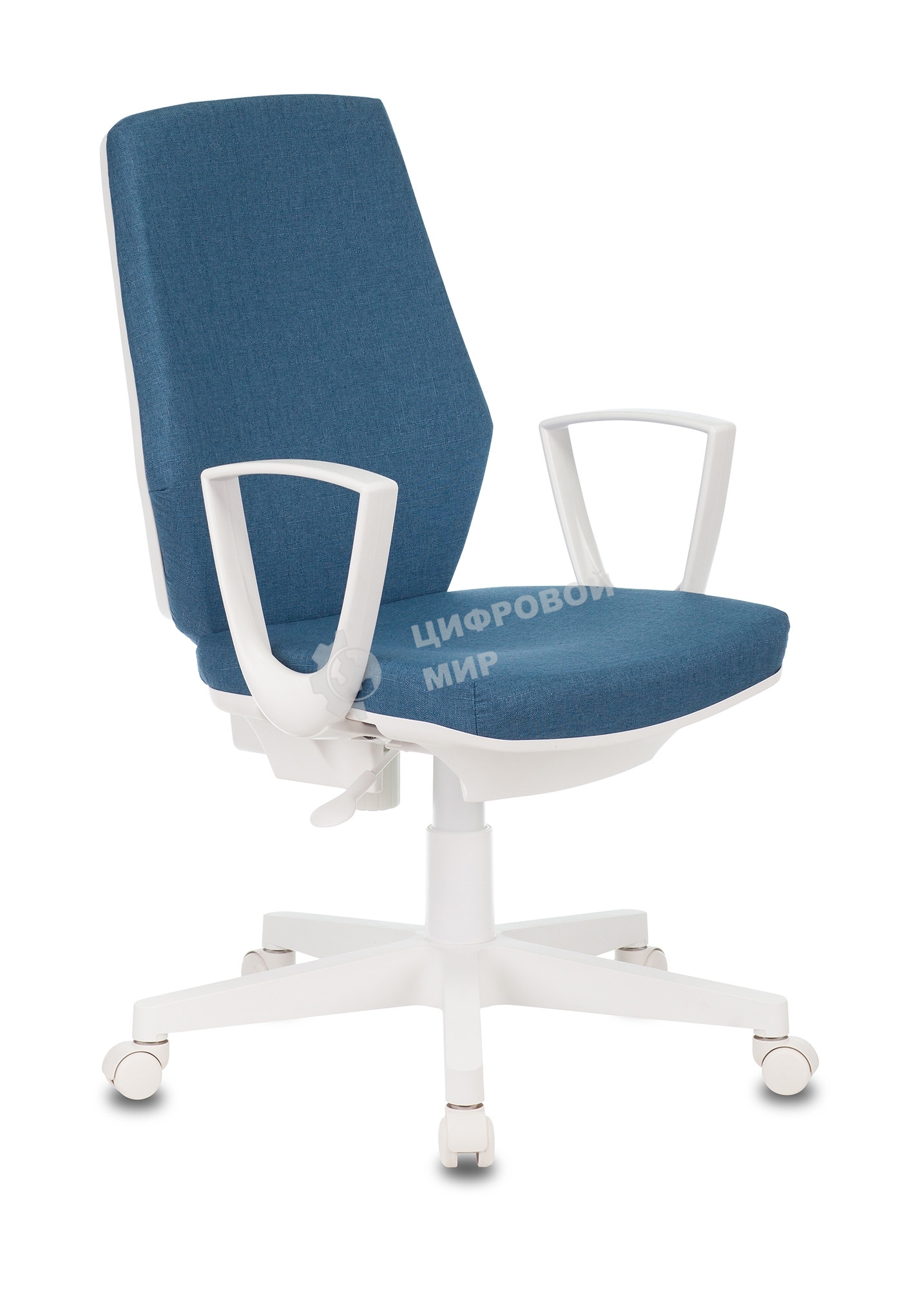 Кресло Бюрократ CH-W545 синий, экокожа, 120 кг, механизм качания