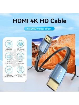 Кабель Vention HDMI High speed v2.0 with Ethernet 19M/19M - 15м