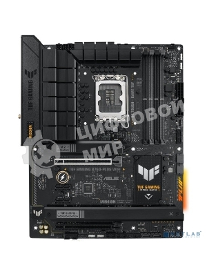 Материнская плата ASUS TUF GAMING B760-PLUS WIFI, LGA 1700, Intel B760, 4xDDR5, 4xSATA, 3xM.2, 1xPCI-E 5.0 x16, 1xPCI-E 3.0 x4, 1xUSB-A 3.2 Gen 2, 3xUSB-A 3.2 Gen 1, 1xUSB-C 3.2 Gen 2x2, 1x2.5Gb LAN, 5x3.5 мм, 7.1, Wi-Fi 6, Bluetooth 5.2, Standard-ATX