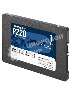 Накопитель SSD Patriot P220, 1Tb, SATA III, 2.5