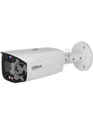 Уличная цилиндрическая IP-видеокамера TiOC DAHUA DH-IPC-HFW3849T1P-ZAS-PV-S5 с ИИ и активным сдерживанием 8Мп, 1/2.8” CMOS, моторизованный объектив 2.7~13,5мм (5x), видеоаналитика, ИК 50м, LED 40м