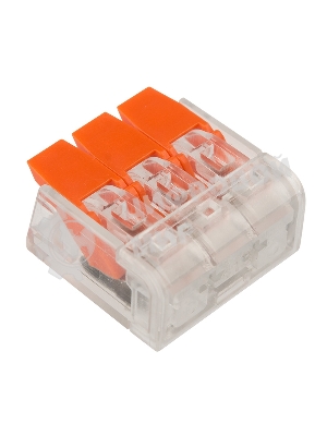 Универсальная компактная клемма Rexant 3-проводная до 4,0 мм² (50 шт./уп.)