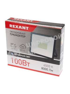 Прожектор светодиодный Rexant 605-005 100 Вт 200–260В IP65 8000 лм 6500 K холодный свет