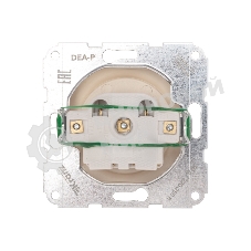 Розетка Kranz 1-ая DEA керамика б/з с/у 10А мех. бежевый (1/10/120)