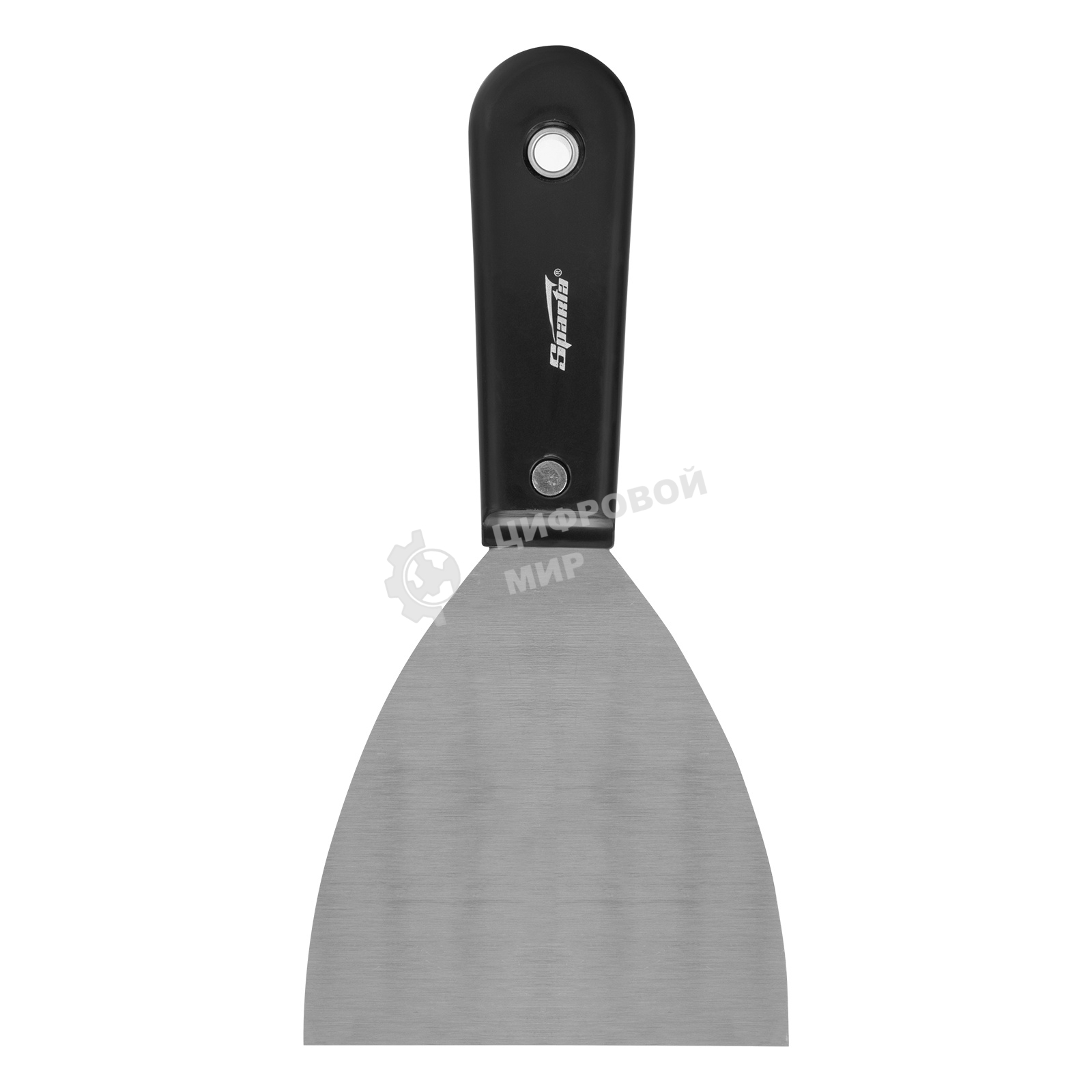 Шпательная лопатка Sparta стальная, 100 мм, полированная, пластмассовая рукоятка