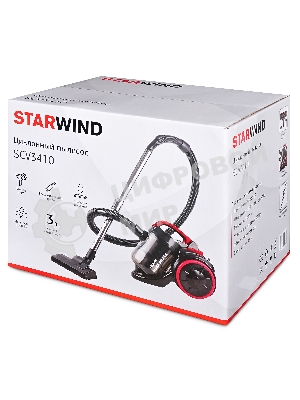 Пылесос Starwind SCV3410 1800Вт черный/бордовый