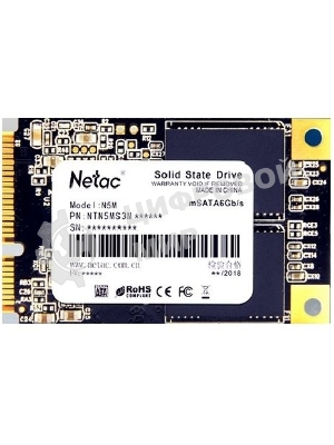 Накопитель SSD Netac N5M, 512Gb, mSATA, R/W 540/490