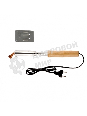 Паяльник электрика Sparta с ручкой из дерева, 100 Вт