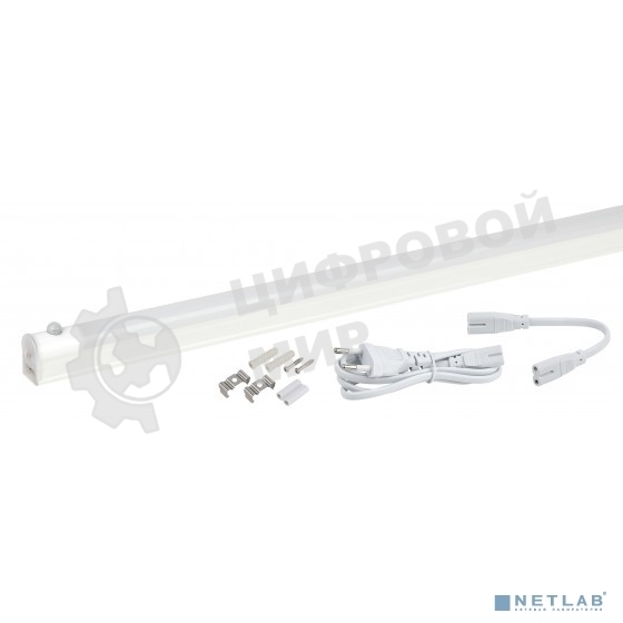 Линейный светодиодный светильник ЭРА LLED-02-12W-4000-MS-W 12Вт 4000K L872мм с датчиком движения
