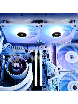 Водяное охлаждение для процессора Thermalright Frozen Notte 240 White ARGB V2 белый (240мм, ARGB/ Fans: 2x120мм, 72.37CFM, 27.7dBA, 2000RPM/ Pump height 54мм, 28dBA, 5300RPM, Rad thickness 27мм/ S: 1200, 1700, 1851, 2011, 2066, 115X, AM2, AM2+, AM3, AM3+, AM4, AM5, FM1, FM2, FM2+)