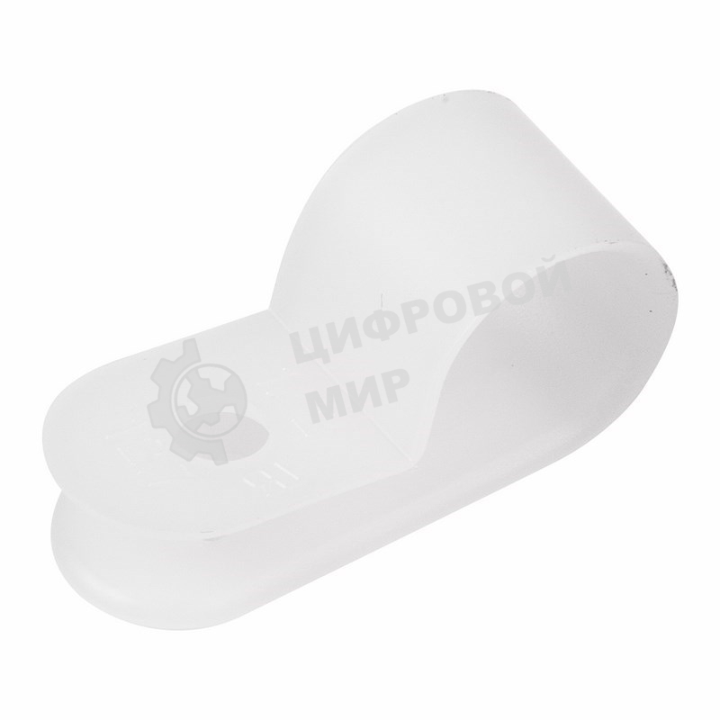 Кабельная скоба под винт Rexant 12 мм, белая, упаковка 50 шт.