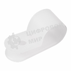 Кабельная скоба под винт Rexant 12 мм, белая, упаковка 50 шт.