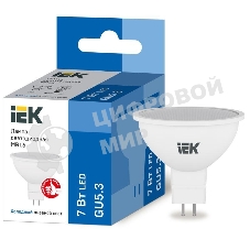 Лампа светодиодная IEK LLE-MR16-7-230-65-GU5 ECO MR16 софит 7Вт 230В 6500К GU5.3