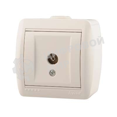 Розетка телевизионная ОП Ната оконечная белый Lezard 710-0200-130