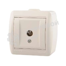 Розетка телевизионная ОП Ната оконечная белый Lezard 710-0200-130