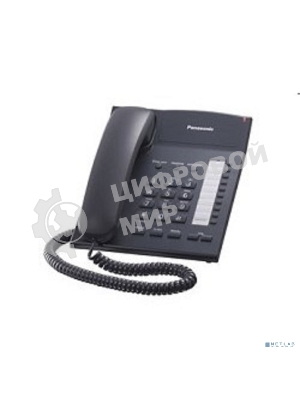 Телефон проводной Panasonic KX-TS2382RUB черный индикатор вызова,повторный набор последнего номера,4 уровня громкости звонка