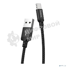 Кабель HOCO X14 черный HC-62868 USB - USB Type-C, 1m, 2A, Нейлон