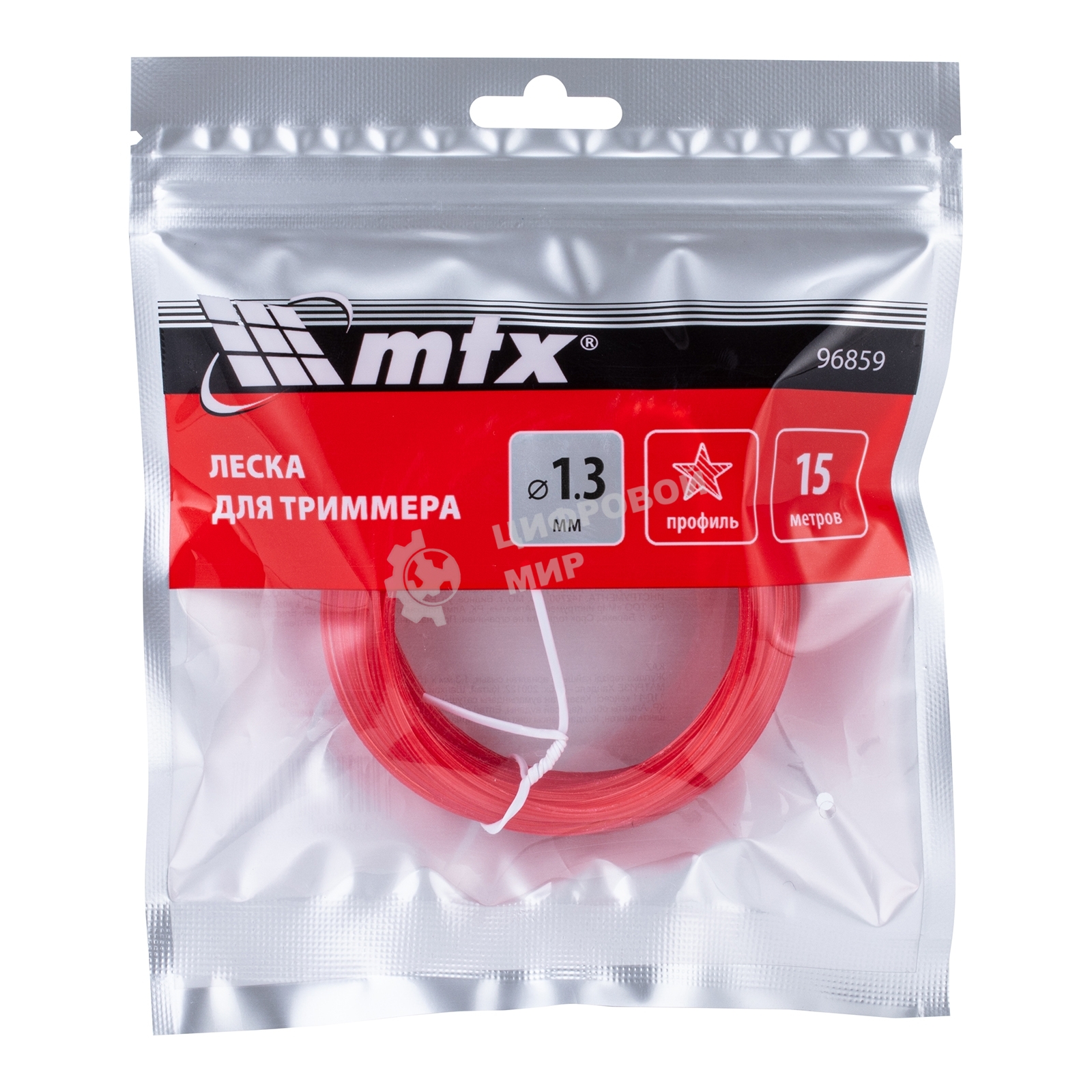 Леска для триммера MTX звезда 1,3 мм х 15 м